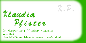 klaudia pfister business card